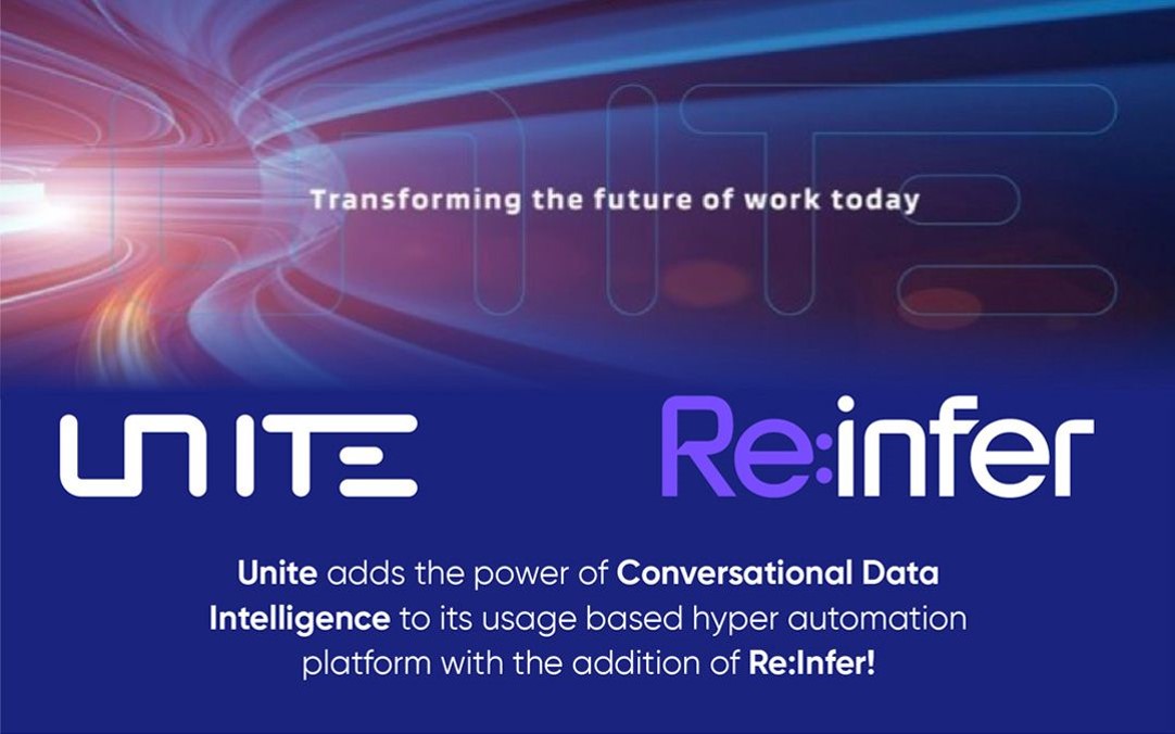 Unite adds the power of Conversational Data Intelligence to its usage based hyper automation platform with the addition of Re:Infer!